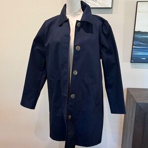 Charter Club Navy Blue Trench Coat